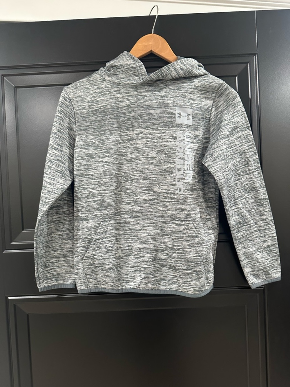 Under Armour Black and Gray Space-Dye Pullover Hoodie